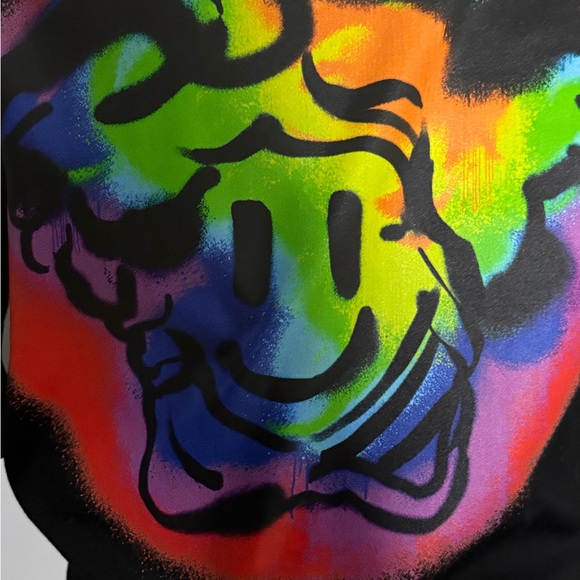 Versace Black Logo Cropped T-shirt Like New - Picture 2 of 5